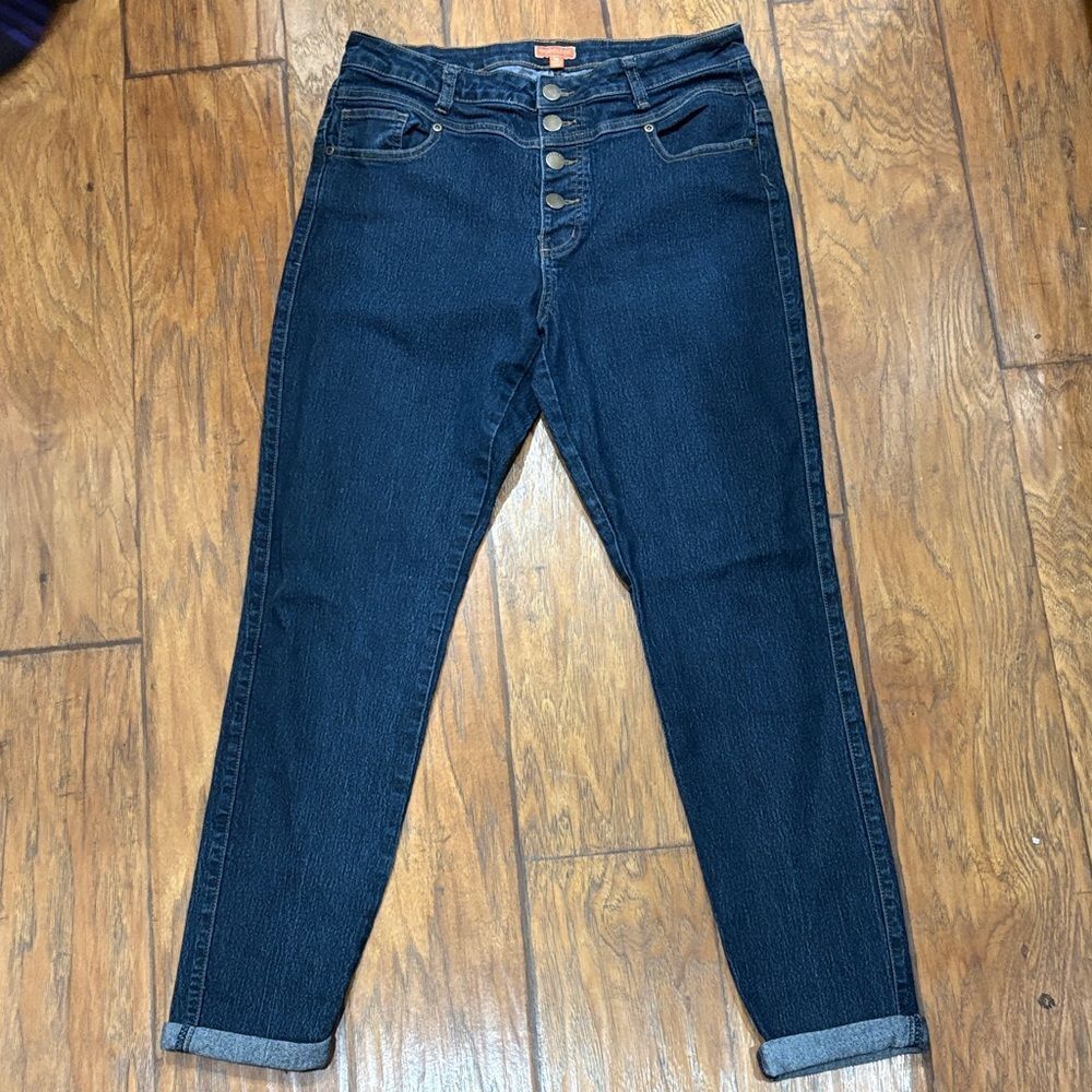 Modcloth Dark Blue Ankle Jeans